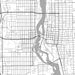 Wausau Wisconsin Map Print in Classic Style Zoomed In Close Up Showing Details