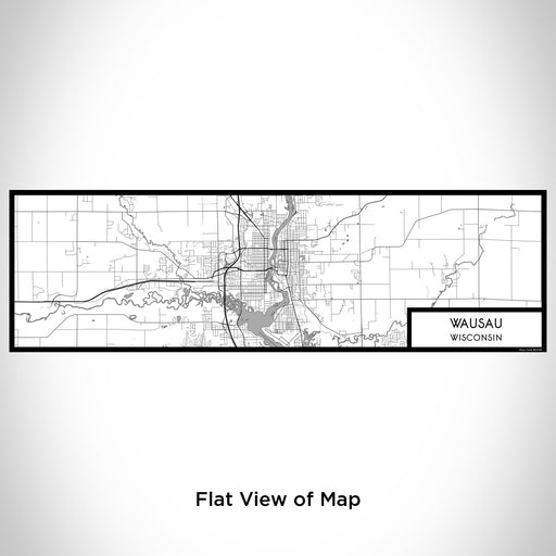Flat View of Map Custom Wausau Wisconsin Map Enamel Mug in Classic