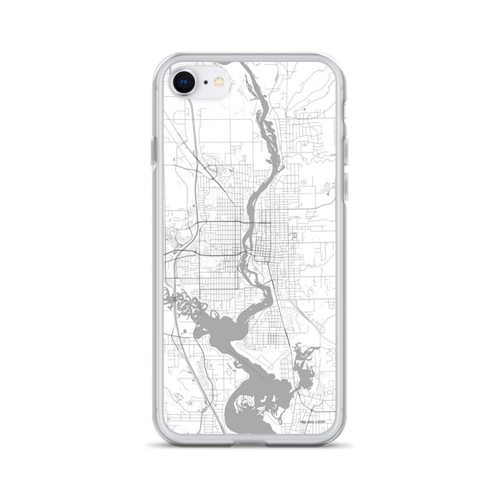 Custom iPhone SE Wausau Wisconsin Map Phone Case in Classic