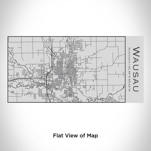 Rendered View of Wausau Wisconsin Map Engraving on 17oz Stainless Steel Insulated Cola Bottle