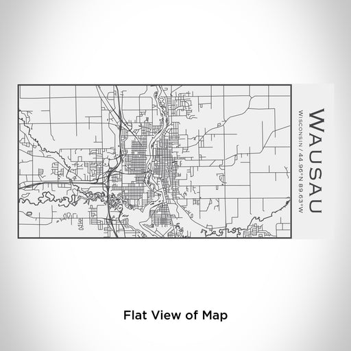 Rendered View of Wausau Wisconsin Map Engraving on 17oz Stainless Steel Insulated Cola Bottle in White