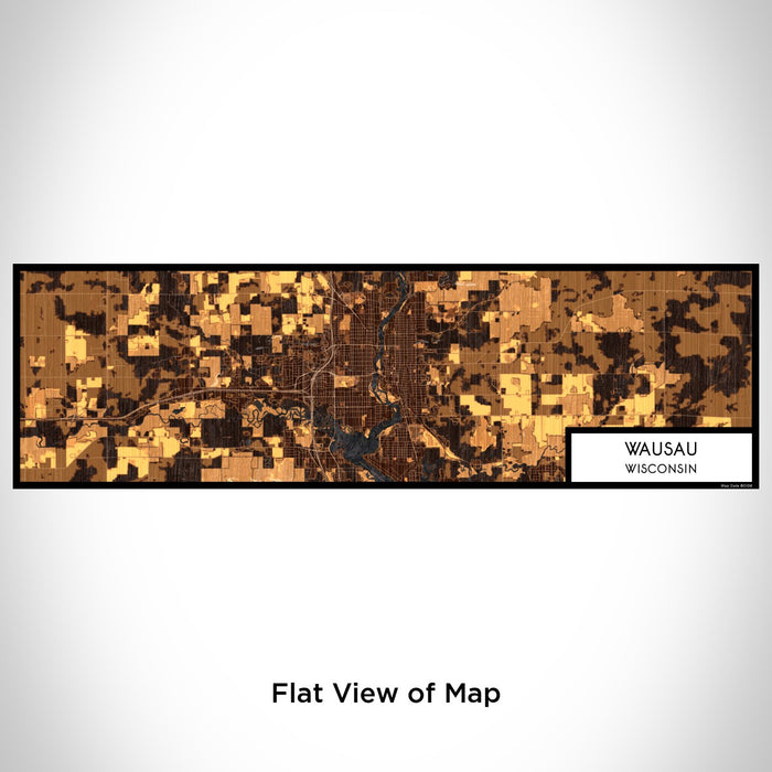 Flat View of Map Custom Wausau Wisconsin Map Enamel Mug in Ember