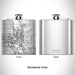 Rendered View of Wausau Wisconsin Map Engraving on 6oz Stainless Steel Flask