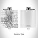 Rendered View of Wausau Wisconsin Map Engraving on 6oz Stainless Steel Flask in White