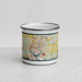 Front View Custom Wausau Wisconsin Map Enamel Mug in Woodblock