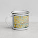Left View Custom Wausau Wisconsin Map Enamel Mug in Woodblock