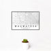 12x18 Wauwatosa Wisconsin Map Print Landscape Orientation in Classic Style With Small Cactus Plant in White Planter