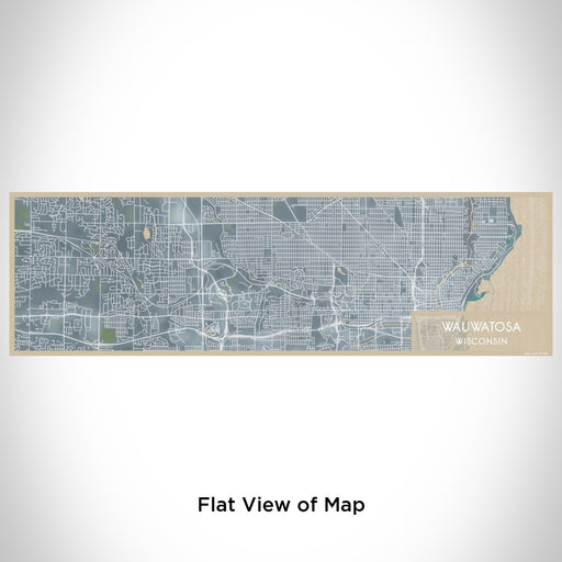 Flat View of Map Custom Wauwatosa Wisconsin Map Enamel Mug in Afternoon