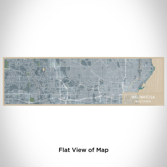 Flat View of Map Custom Wauwatosa Wisconsin Map Enamel Mug in Afternoon