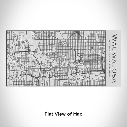 Rendered View of Wauwatosa Wisconsin Map Engraving on 17oz Stainless Steel Insulated Cola Bottle