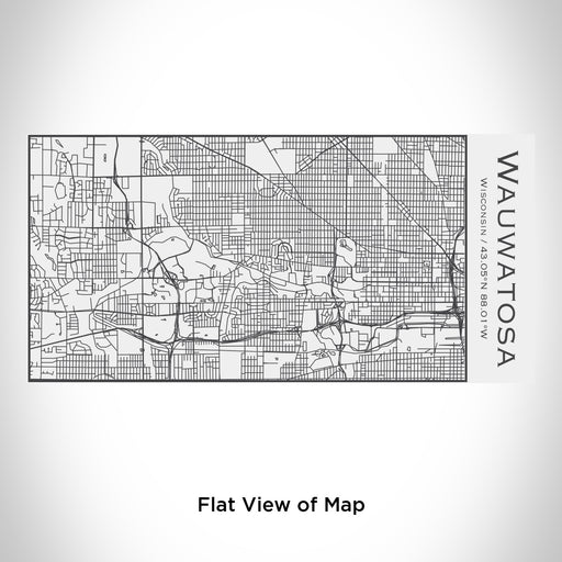 Rendered View of Wauwatosa Wisconsin Map Engraving on 17oz Stainless Steel Insulated Cola Bottle in White