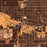 Wauwatosa Wisconsin Map Print in Ember Style Zoomed In Close Up Showing Details