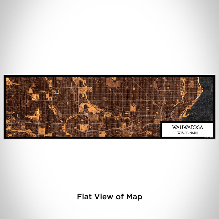 Flat View of Map Custom Wauwatosa Wisconsin Map Enamel Mug in Ember