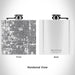 Rendered View of Wauwatosa Wisconsin Map Engraving on 6oz Stainless Steel Flask in White