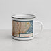 Right View Custom Wauwatosa Wisconsin Map Enamel Mug in Woodblock