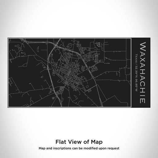 Rendered View of Waxahachie Texas Map Engraving on 17oz Stainless Steel Insulated Cola Bottle in Black
