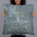 Person holding 22x22 Custom Waxhaw North Carolina Map Throw Pillow in Afternoon