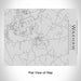 Rendered View of Waxhaw North Carolina Map Engraving on 20oz Stainless Steel Insulated Bottle with Bamboo Top