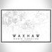 Waxhaw North Carolina Map Print Landscape Orientation in Classic Style With Shaded Background