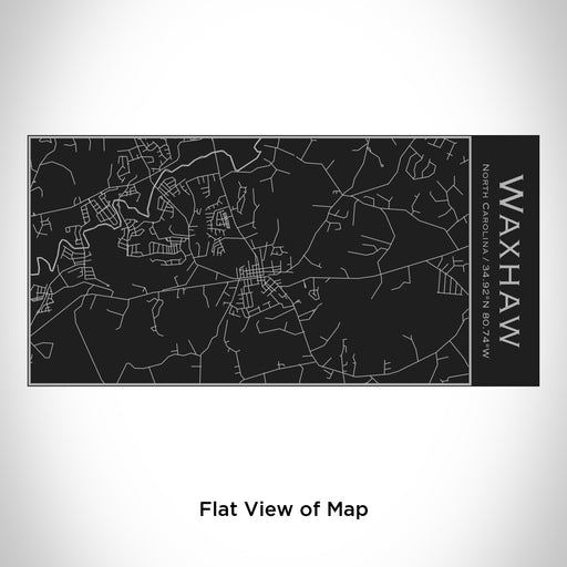 Rendered View of Waxhaw North Carolina Map Engraving on 17oz Stainless Steel Insulated Cola Bottle in Black
