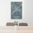24x36 Waycross Georgia Map Print Portrait Orientation in Afternoon Style Behind 2 Chairs Table and Potted Plant