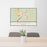 24x36 Waycross Georgia Map Print Lanscape Orientation in Woodblock Style Behind 2 Chairs Table and Potted Plant