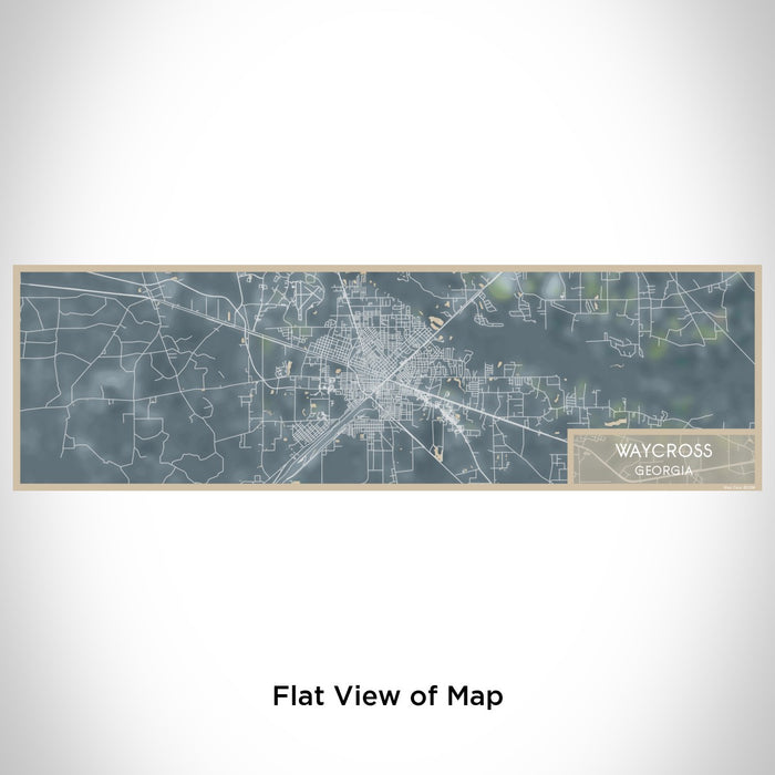 Flat View of Map Custom Waycross Georgia Map Enamel Mug in Afternoon