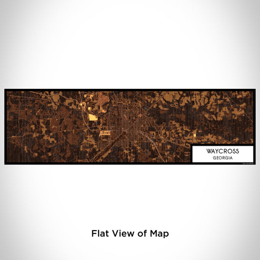 Flat View of Map Custom Waycross Georgia Map Enamel Mug in Ember