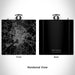 Rendered View of Waycross Georgia Map Engraving on 6oz Stainless Steel Flask in Black