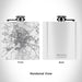 Rendered View of Waycross Georgia Map Engraving on 6oz Stainless Steel Flask in White