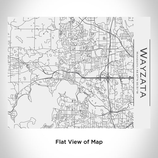Rendered View of Wayzata Minnesota Map Engraving on 20oz Stainless Steel Insulated Bottle with Bamboo Top in White