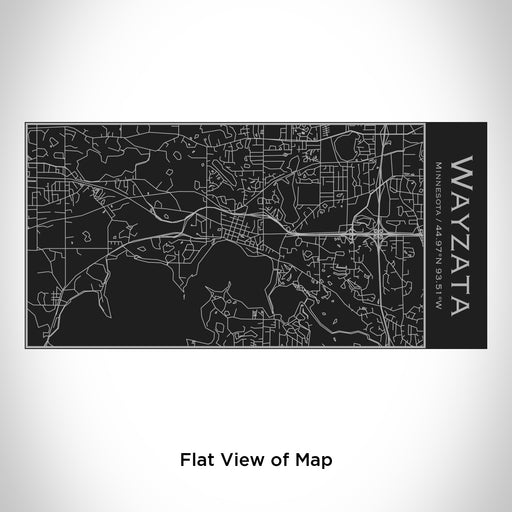 Rendered View of Wayzata Minnesota Map Engraving on 17oz Stainless Steel Insulated Cola Bottle in Black