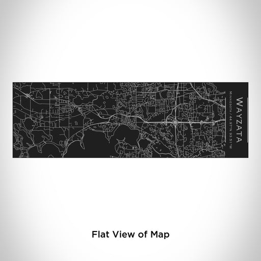 Rendered View of Wayzata Minnesota Map Engraving on 10oz Stainless Steel Insulated Cup with Sliding Lid in Black