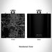 Rendered View of Wayzata Minnesota Map Engraving on 6oz Stainless Steel Flask in Black