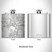 Rendered View of Wayzata Minnesota Map Engraving on 6oz Stainless Steel Flask