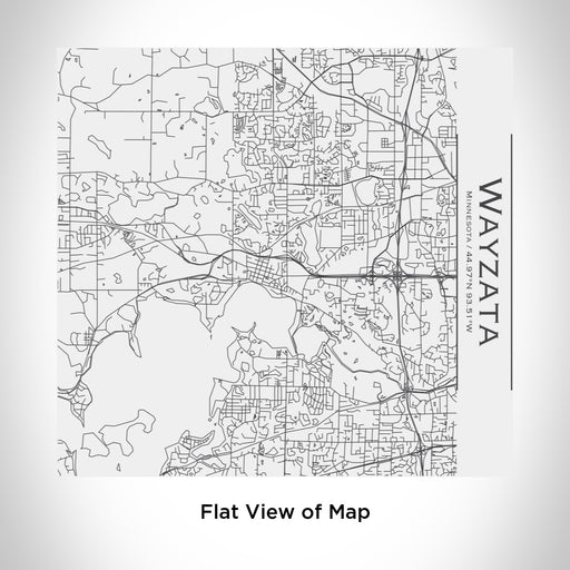 Rendered View of Wayzata Minnesota Map Engraving on 17oz Stainless Steel Insulated Tumbler in White