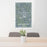 24x36 Weatherford Texas Map Print Portrait Orientation in Afternoon Style Behind 2 Chairs Table and Potted Plant