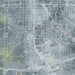 Weatherford Texas Map Print in Afternoon Style Zoomed In Close Up Showing Details