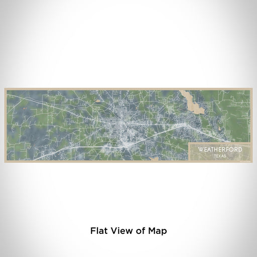 Flat View of Map Custom Weatherford Texas Map Enamel Mug in Afternoon