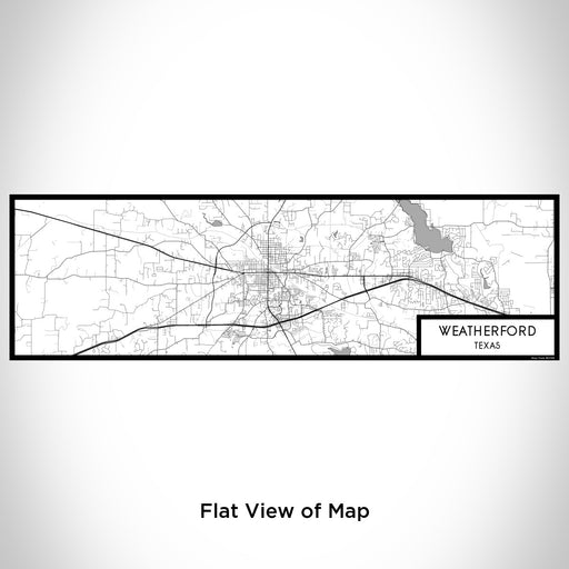 Flat View of Map Custom Weatherford Texas Map Enamel Mug in Classic
