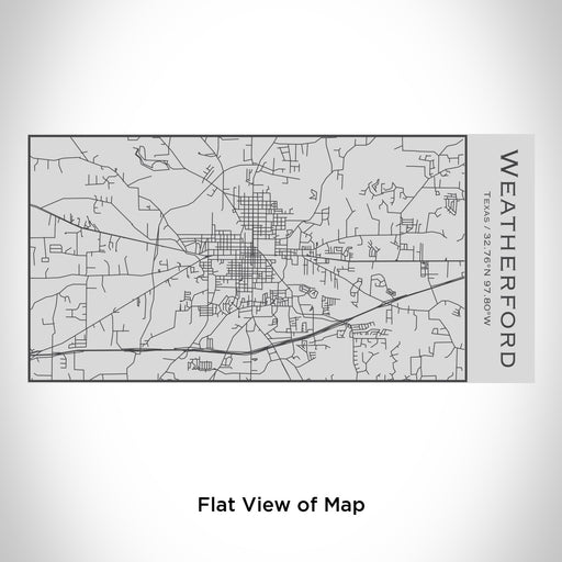 Rendered View of Weatherford Texas Map Engraving on 17oz Stainless Steel Insulated Cola Bottle
