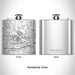 Rendered View of Weatherford Texas Map Engraving on 6oz Stainless Steel Flask