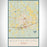 Weatherford Texas Map Print Portrait Orientation in Woodblock Style With Shaded Background