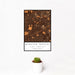 12x18 Webster Groves St. Louis Map Print Portrait Orientation in Ember Style With Small Cactus Plant in White Planter