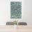 24x36 Webster Groves St. Louis Map Print Portrait Orientation in Afternoon Style Behind 2 Chairs Table and Potted Plant