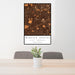 24x36 Webster Groves St. Louis Map Print Portrait Orientation in Ember Style Behind 2 Chairs Table and Potted Plant