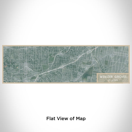 Flat View of Map Custom Webster Groves St. Louis Map Enamel Mug in Afternoon