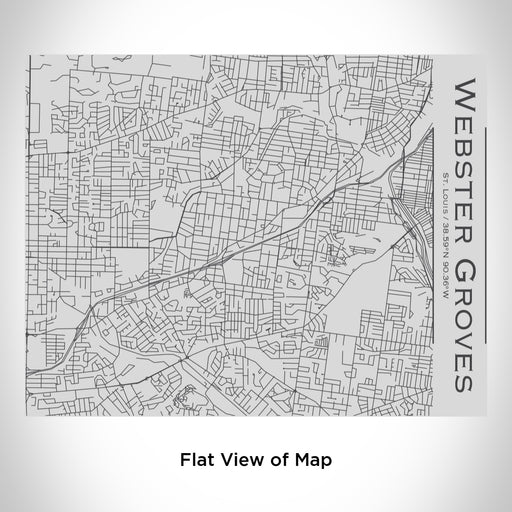 Rendered View of Webster Groves St. Louis Map Engraving on 20oz Stainless Steel Insulated Bottle with Bamboo Top