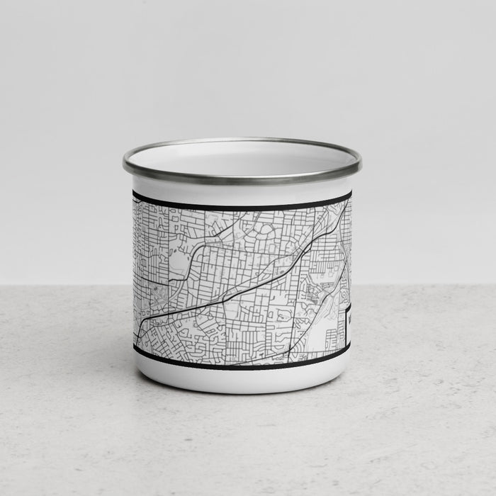 Front View Custom Webster Groves St. Louis Map Enamel Mug in Classic