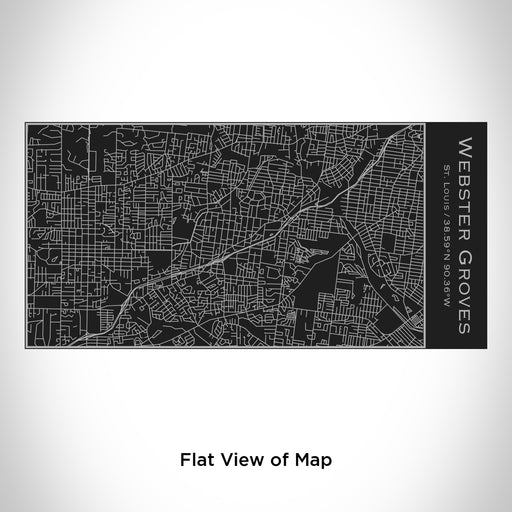 Rendered View of Webster Groves St. Louis Map Engraving on 17oz Stainless Steel Insulated Cola Bottle in Black
